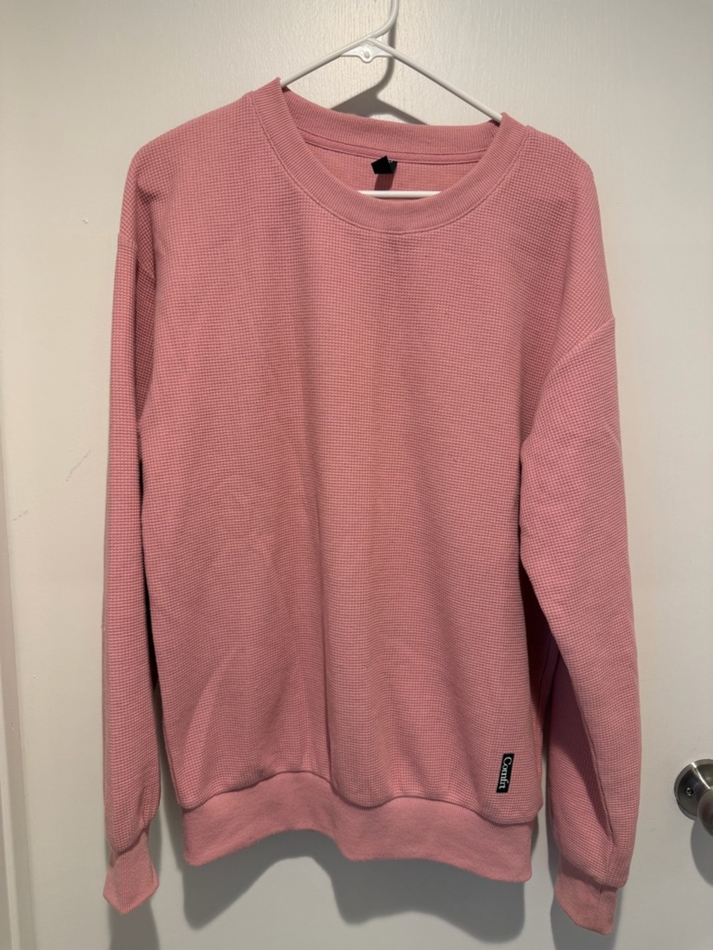 Comfortable Women's Pink Waffle Lounge Set - Picture 12 of 12